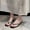Black, variant on Crystal Embellished Thong Sandals for Women Open Toe Kitten Heel Flip Flops Summer High Heels for Party Wedding Khaki 8.5(42)
