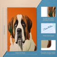thumbnail image 2 of Spiral Notebook,College Ruled Journal,8.26" x 5.71" 50 Sheets/100 Pages,2 Pack - Saint Bernard With Orange Background, 2 of 7