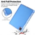 thumbnail image 2 of Allytechgroup Clear Case for iPad 11-inch(A16) 2025/ iPad 10th Generation 10.9 Inch 2022, [Built-in Pencil Holder] Anti Yellowing Slim Shockproof Protective Cover for Women Men, Blue, 2 of 7