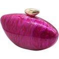 thumbnail image 2 of CAILDANL Shell Shape Acrylic Clutch Trendy Metallic Acrylic Evening Bag Shiny Egg Purses and Handbags for Women Wedding Party, 2 of 6