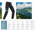 thumbnail image 7 of Hiauspor Men's Convertible Pants Quick Dry Zip Off Lightweight for Hiking Fishing Outdoor Safari with 6 Pockets Black L, 7 of 7