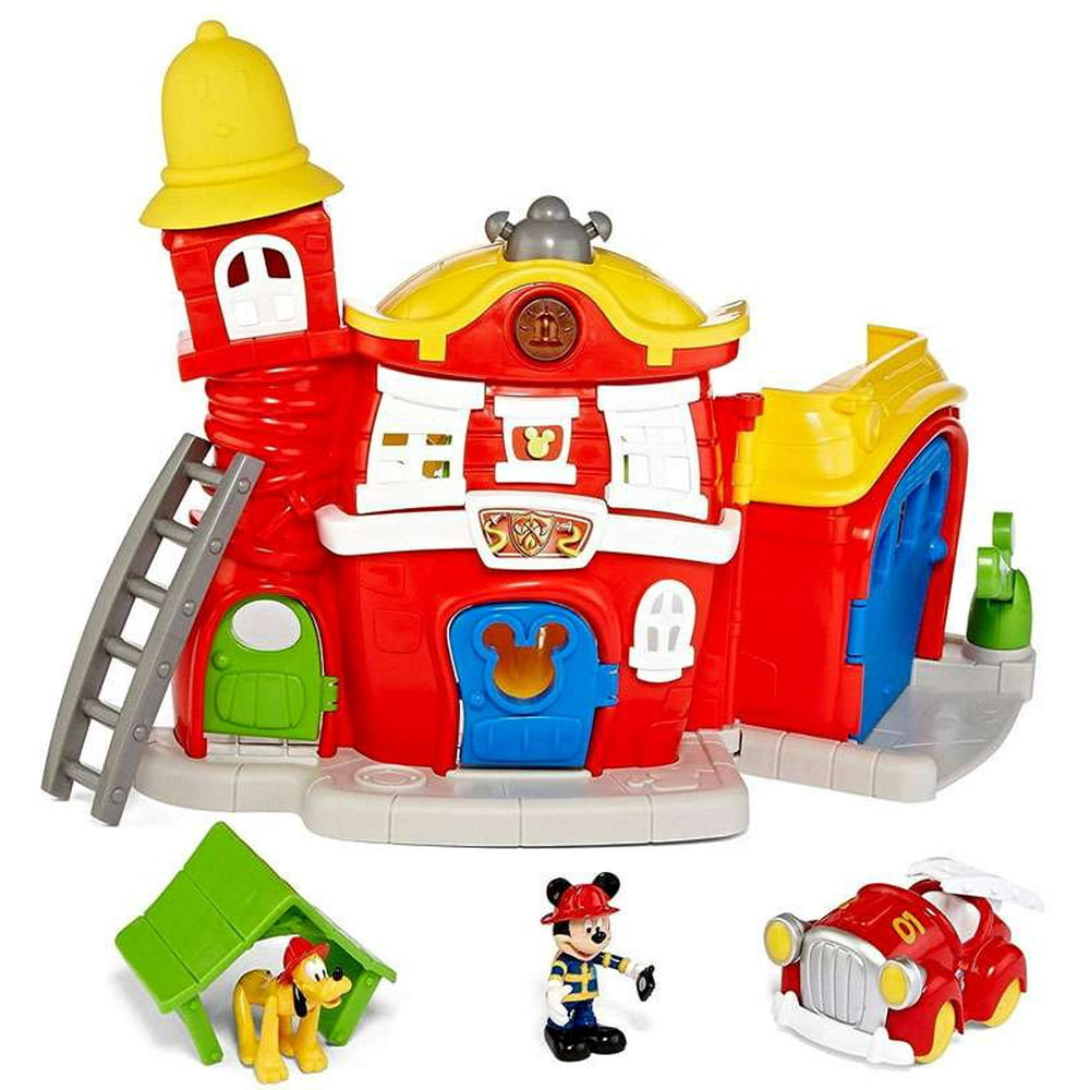 mickey firehouse playset