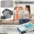 thumbnail image 5 of 6 Pack Clothes Storage Bag,Clear Sheet Storage Bags with Zipper,Plastic Sweater Storage Bins for Clothing, Vinyl Foldable Clothes Containers Organizers for Closet,Blankets,Bedding(White), 5 of 7