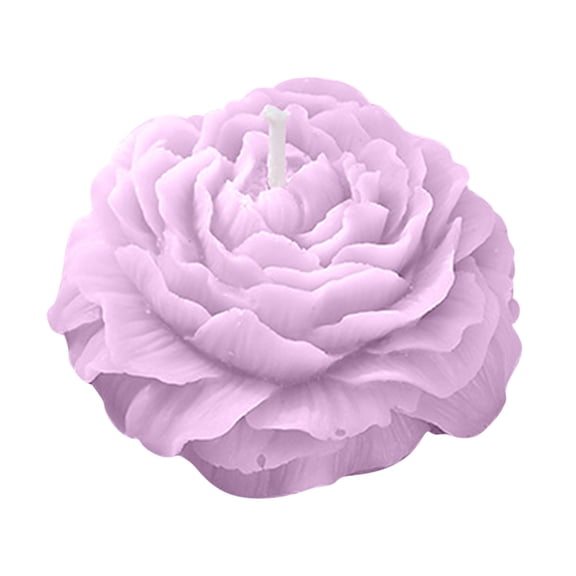 Lilixerw Valentine's Day Scented Flower Shaped Candle,Floral Aroma Candle for Home Decor,Romantic Gift for Her,Long-Lasting Burn,for Bedroom,Living Room,Dining,3x1.2 in,Purple