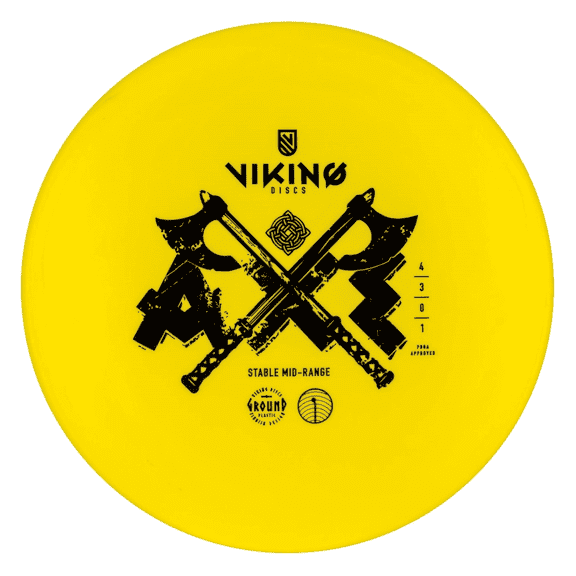 Viking Discs Axe Mid-Range - Durable Ground Plastic (Yellow)