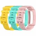 thumbnail image 2 of Chofit Bands Replacement Compatible with Fitbit Ace 2 Band Straps, Silicone Band Compatible with Fitbit Inspire HR Band (Yellow,Blue,Pink), 2 of 4
