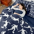 thumbnail image 4 of Castle Fairy Adults Female Men Soccer Print Twin Bedding Sets 7-Piece,Sport Football Theme Bedding Comforter Set Microfiber,Ball Gamer Breathable Sheet Sets,Ultra Soft Home Decor,Reversible, 4 of 8