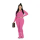 thumbnail image 3 of Conjunto deportivo de dos piezas para mujer, chaqueta corta de manga larga y pantalones acampanados, otoño e invierno, 2024, 3 of 5