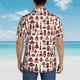 thumbnail image 4 of Balery Rocket Pattern Camisas hawaianas de manga corta para hombre, camisas playeras de corte holgado, camisas de vacaciones con botones,Medium, 4 of 7