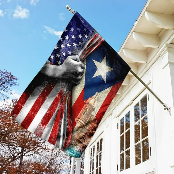 American Flags-Puerto Rican American Flag PSL257Fv2, House Flag (29.5" x 39.5")