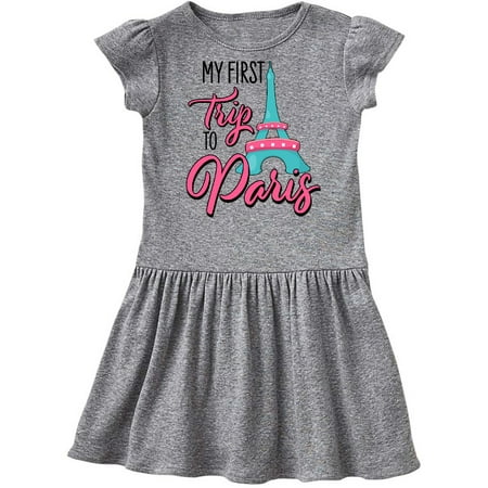 

Inktastic My First Trip to Paris Gift Toddler Girl Dress