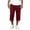 Wine, variant on Capris Sweatpants for Men Wide Leg Drawstring Below Knee Shorts Light Blue Crooped Pants with Pockets Size L