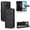 Black, variant on Polka Dot Wallet Case Motorola Moto G67 Power Card Slots, Wrist Strap & Stand Silver