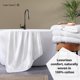 thumbnail image 4 of Juego de 4 toallas para baño, algodón, ultra suaves, de secado rápido, altamente absorbentes, de alta calidad tipo spa, blanco, 4 of 9