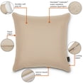 thumbnail image 6 of Classic Accessories Montlake FadeSafe Indoor/Outdoor Accent Pillows, 20 x 20 x 8 Inch, 2 Pack, Antique Beige, 6 of 9