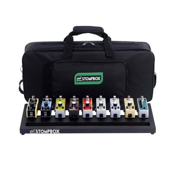ENO MUSIC Pédale d'Effets de Guitare Portable en Alliage d'Aluminium 20 Pouces avec Kit de Sac Souple Incluant le Montage de Pédale