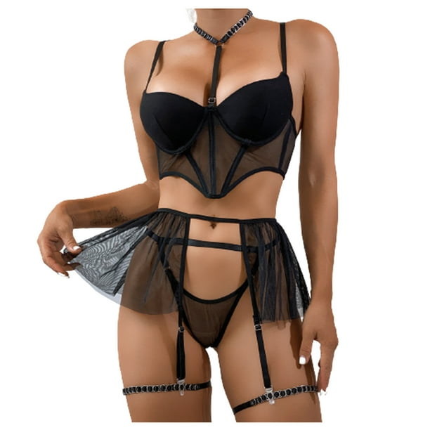 Ropa interior de mujer Sujetador Bragas Ropa interior Calzoncillos Liguero Lencería Juegos de rol Fridja nalpqowj43656