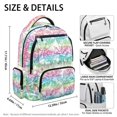thumbnail image 5 of Chririnla Lightweight Backpack for Elementary School Middle School, 600D Polyester Multi Pocket Book Bag, Rainbow Palm Tree Pattern, 5 of 10