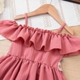 thumbnail image 6 of HCNTES Toddler Girls Baby Summer Dress Ruffle Sleeve Casual Party Dress for Little Children Big Kids 1-6T 7-12T(4-5 Years,H03-Pink), 6 of 9
