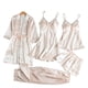 thumbnail image 1 of Ploknplq Pajamas for Women Set,Cotton Pajamas for Women Set,Lounge Sets for Women,Garter Set Robes Lace Bodysuit Deep Underwear,Silk Pajamas for Women,Cute Pajama Sets for Women White M, 1 of 3