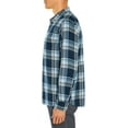 thumbnail image 3 of Eddie Bauer Men's Long Sleeve Flannel Button Down Shirt (Black Iris Starling Plaid, XL), 3 of 4