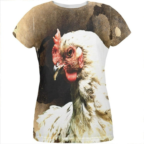 Queen Of The Barnyard Chicken All Over Womens T Shirt Multi MD