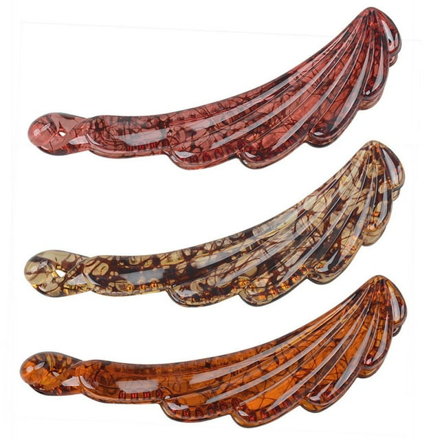 Banana Hair Clips Plastic 3PCS Simple Clincher Comb Hair Claw Clips for Women