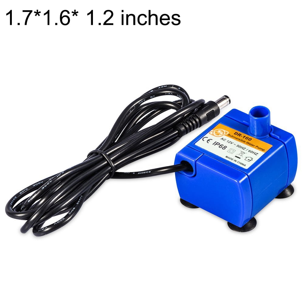 opvise Pet Cat Silent Submersible Electric Drinking Fountain Water Pump Replacement Blue