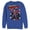 Royal Blue, variant on Men's Superman Only One Hero Rip Sweatshirt Athletic Heather X Large