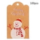 thumbnail image 2 of 48 100 piezas etiquetas navideñas etiquetas de regalo de papel Kraft de Navidad etiqueta colgante para manualidades Diy, 2 of 5