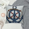 thumbnail image 2 of Nawypu Lake House Pillow Cover ,Nautical Rudder Anchor Ocean Adventure Cushion Cover for Car RV Camper Office,Navigation Theme Navy Blue Print Pillowcase Outdoor Pillow Cover for Kids Adults, 2 of 5