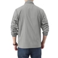 thumbnail image 4 of GrmtClth Mens Lightweight Breathable Stand Collar Windbreaker Zip Front Casual Sun Protection Coat Quick Dry Thin Fabric For Spring Summer Daily Occasions Light Gray M, 4 of 9