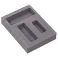 thumbnail image 3 of MasteelfCA Moule à Lingots Graphite 3 Fentes Moule de Fusion pour Métal Non Ferreux Or Argent (Noir), 3 of 7