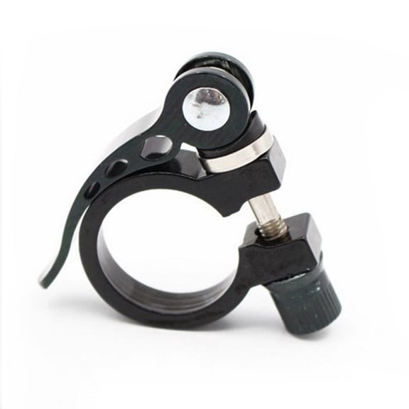 Bicycle Seatpost Clamp Quick Release 31.8mm for 27.2-28.6mm Seatposts Aluminum Alloy Bike Saddle Clip Black