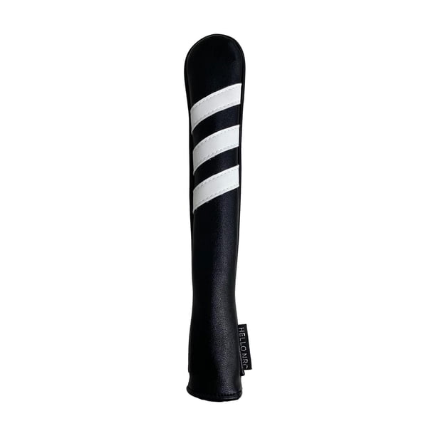 Funda para palo de alineación de golf, funda para cabeza de golf, protector de varilla para dirección de golf Negro