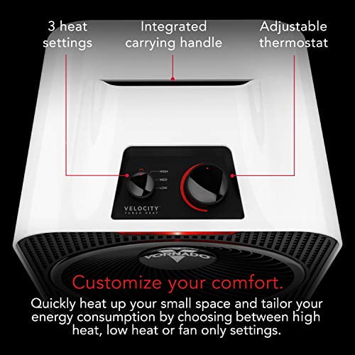 Vornado Velocity3 ヒーター ホワイト 美品 Vornado Velocity 3 Space Heater with 3 Heat Settings, Adjustable