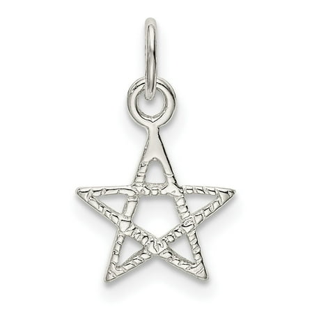 Diamond2Deal 925 Sterling Silver Star Charm Pendant for Women