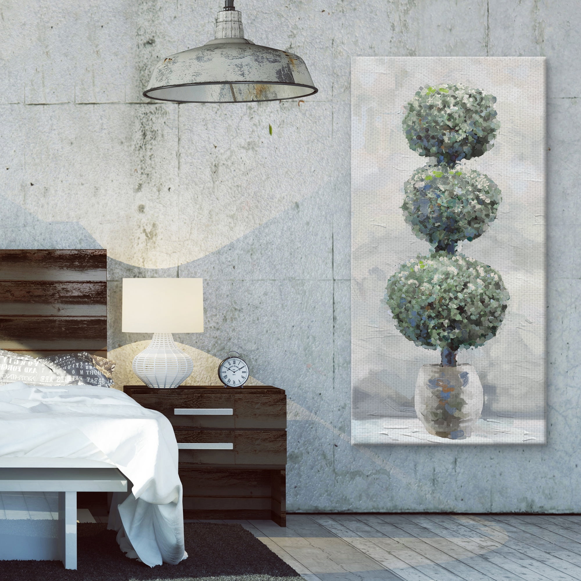Masterpiece Art Gallery Topiary I Shrub By Studio Arts Canvas Art Print 24" x 48"