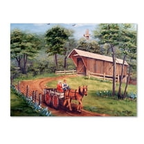 Trademark Fine Art 'Bunker Hill Covered Bridge' Canvas Art by Arie Reinhardt Taylor