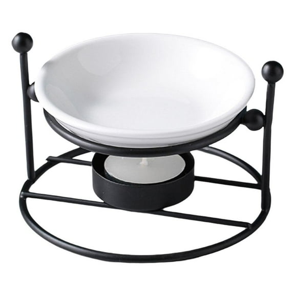 Oil Melt Tealight Holder Fragrance Warmer Tart Burner Black