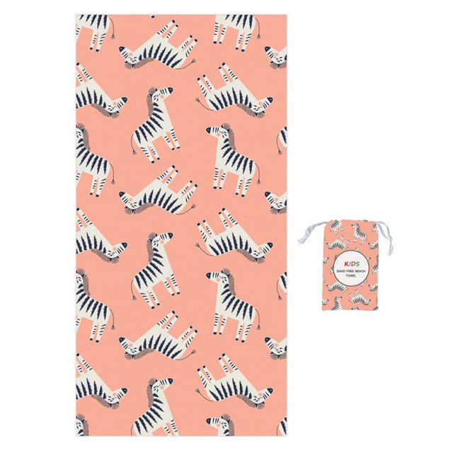 CSChome Towel Hidden Buckle Design Portable Kids Bath Towel Superfine Fiber Cartoon