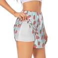 thumbnail image 3 of Lsque Hand Drawn Strawberry Printed Women's Running Shorts with Liner Pockets,Elastic Quick Dry Workout Athletic Gym Yoga Shorts,Womens High Waist Shorts-Medium, 3 of 9