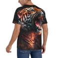 thumbnail image 2 of Rateoe Cool Tiger Pattern Men’s Baseball Short Sleeve Polo Shirt, Midweight Men's Shirt Golf Shirt Polo Shirts Quick Dry Short-X-Large, 2 of 7