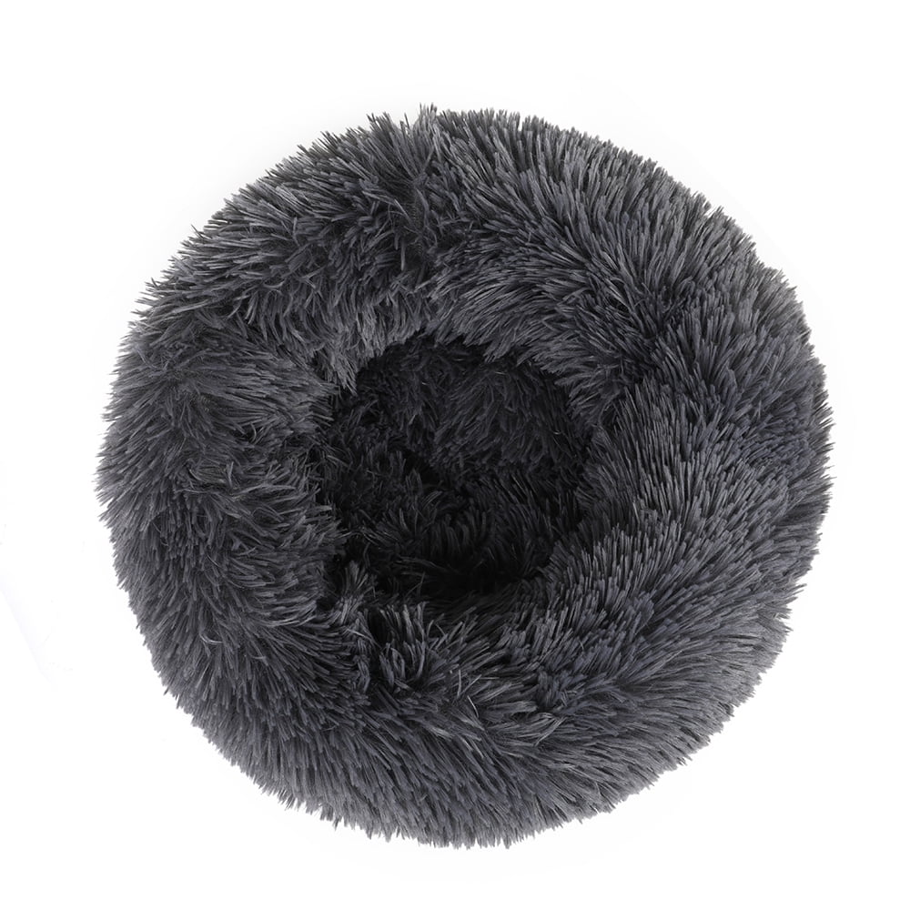 Round Plush Pet Bed for Dogs & Cats,Fluffy Soft Warm Calming Dog Bed Sleeping Kennel Nest,16 x 16 x 5.5"