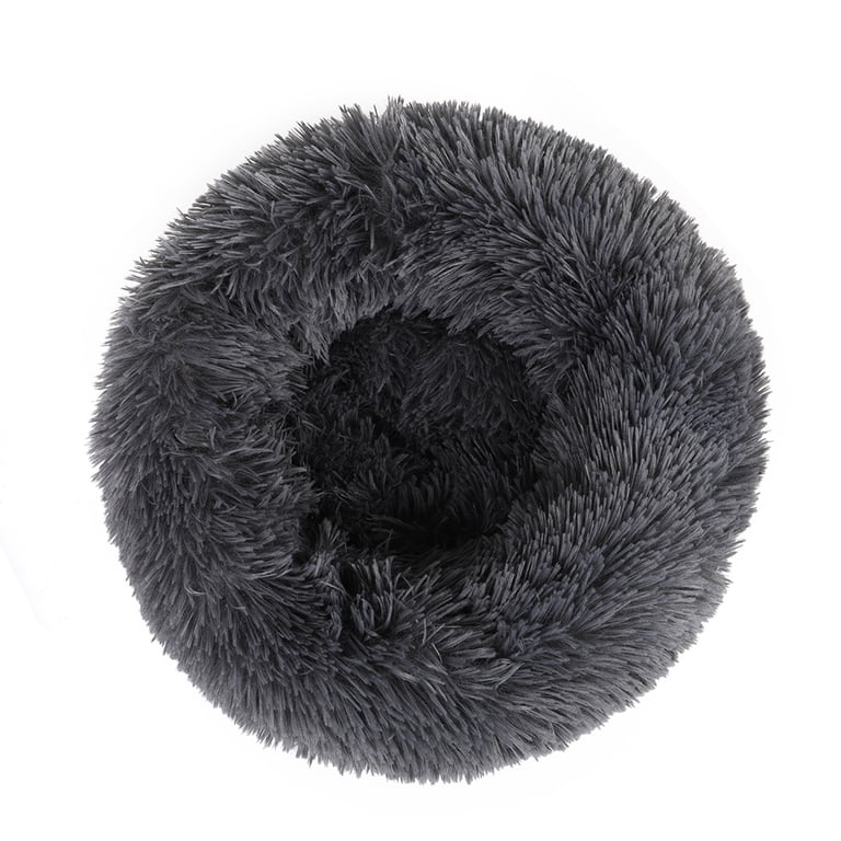 Lucky Monet Round Plush Pet Bed, 20"x20", Gray photo 5