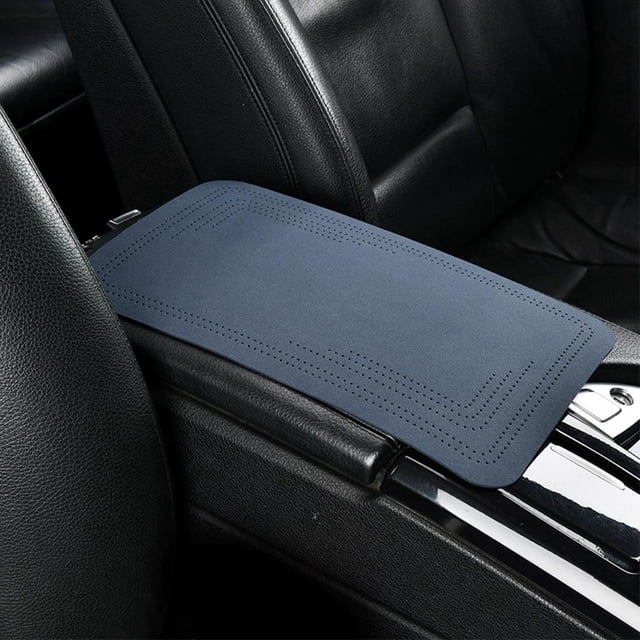 Car Armrest Cushion Cover, Universal Microfiber Suede Center Console Pad, Soft & Wear-Resistant Interior Protector for Mainstream Car Models, Anti-Slip Easy Installation