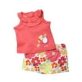 thumbnail image 2 of Infant Girls Baby Outfit Orange & White Toucan Bird Shirt & Ruffled Skirt Set, 2 of 2