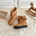 thumbnail image 6 of Toddler Girls Boots Mid Calf Slouch Fringe Tassel Casual Winter Shoes for Little Kids, 6 of 8