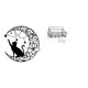 thumbnail image 1 of Escultura de pared de metal negro místico para amantes de los gatos, regalo único de decoración de pared de gato de metal, escultura de pared de gato, 1 of 8