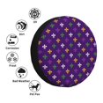 thumbnail image 4 of Susaid Purple Mardi Gras Print Tire Covers,Waterproof Anti-UV Snow Sun Rain Tire Covers for RV,Truck, SUV, Trailer, Camper-15 inch, 4 of 6